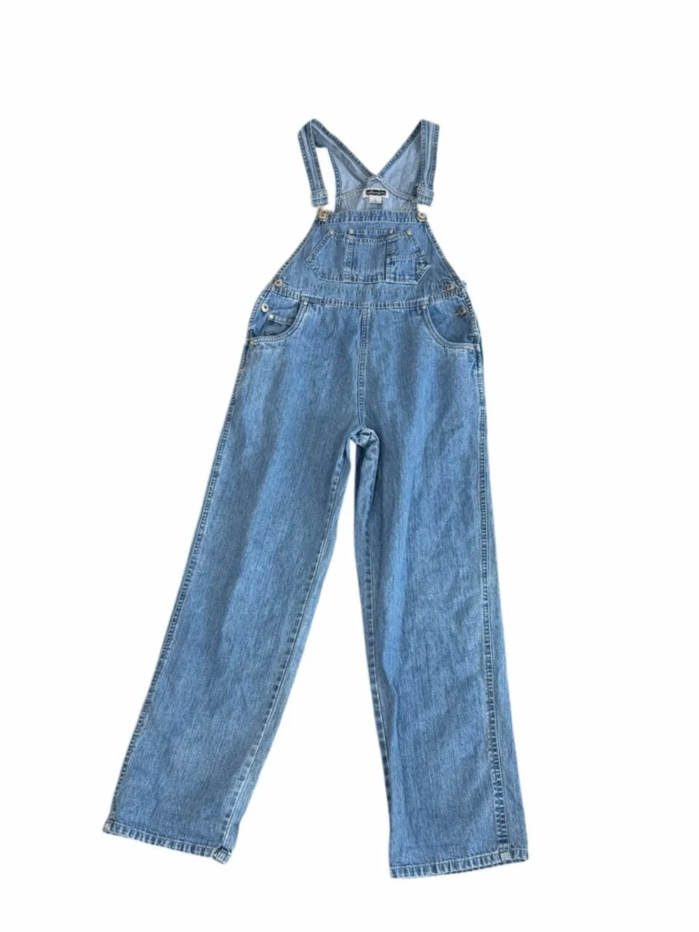 Vintage 90s XHILARATION Straight Leg Bib Overalls Light Wash WOMEN'S Small Y2K